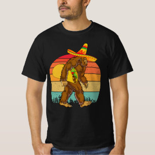 T-shirt Funny Bigfoot marcher avec le gros Taco