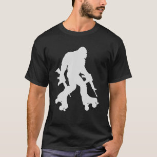 T-shirt Funny Bigfoot Roller Skating Sasquatch Les années 