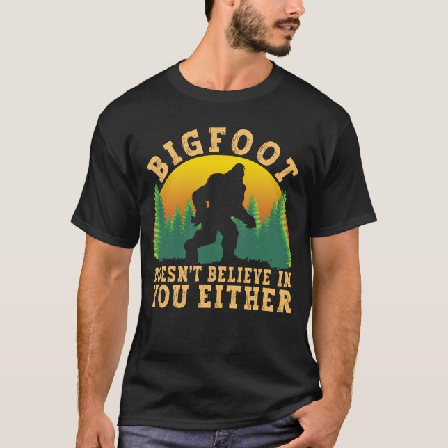 T-shirt Funny Bigfoot Sasquatch Yeti Cryptozoologie (Devant)