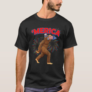 T-shirt Funny Bigfoot - USA 4 juillet