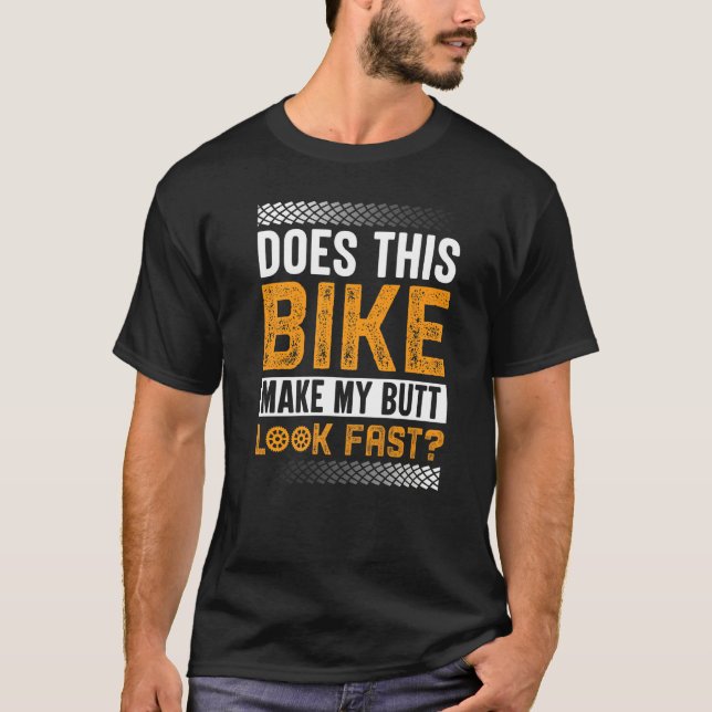 T-shirt Funny Biking Tee - Ce Vélo Fait-Il Mon Bouton Loo (Devant)