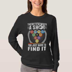 T-shirt Funny Billiard Joke Cue Snooker Pool Joueur
