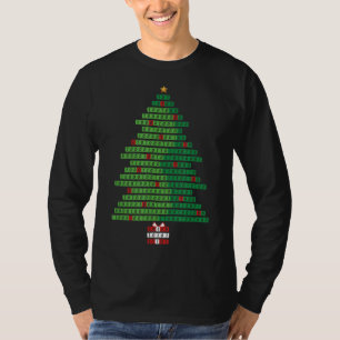 T-shirt Funny Binary Christmas Tree Ordinateur Programmate