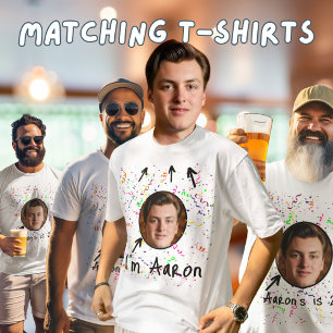 T-shirt Funny Birthday Boy Ajouter Votre Chemise Face Part