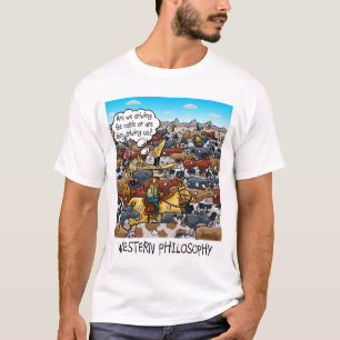 T-shirt Funny Birthday card avec Western Philosophy