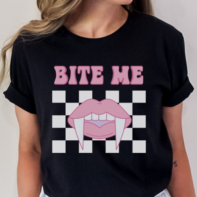 T-shirt Funny Bite Me Chemise Gothique Tee (Créateur téléchargé)