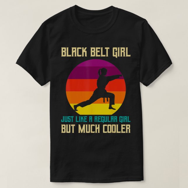 T-shirt Funny Black Belt Promotion Karate Black Belt Black (Design devant)