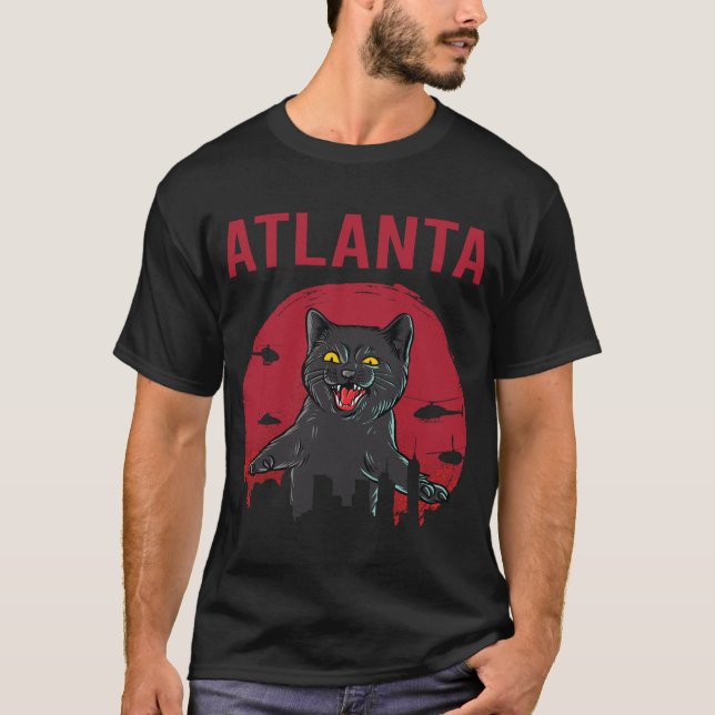 T-shirt Funny Black Cat Atlanta (Devant)