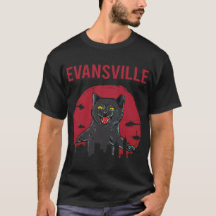 T-shirt Funny Black Cat Evansville