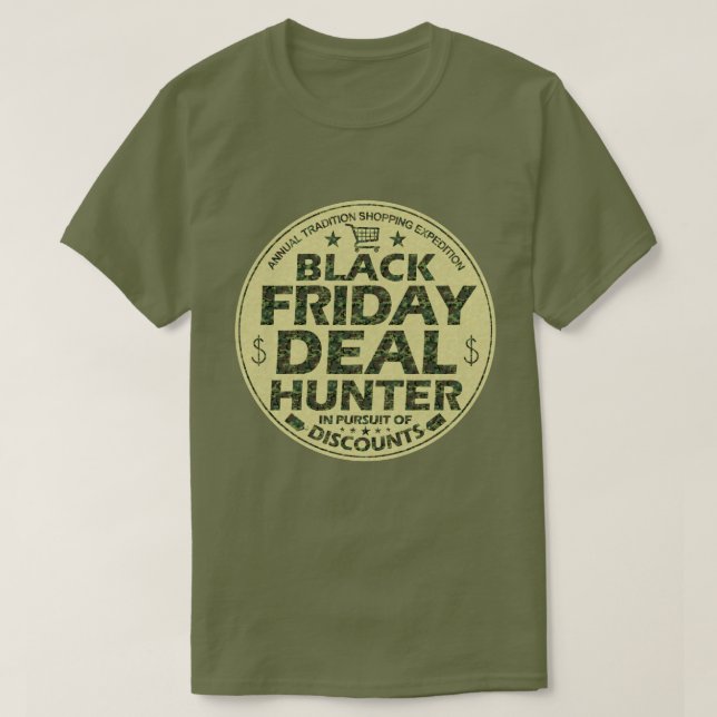 T-shirt Funny Black Friday Deal Hunter Remise Shopping (Design devant)