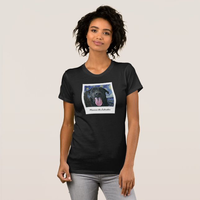 T-shirt Funny Black Lab Pet Personnalisé Photo et Texte  (Devant entier)