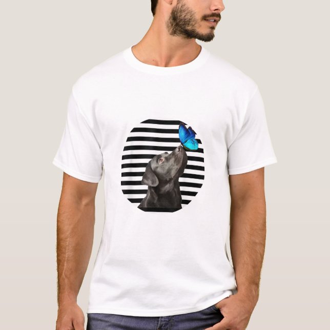 T-shirt Funny Black Labrador Retriever Lab Chien Propriéta (Devant)
