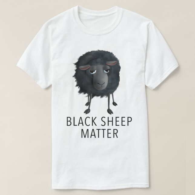 T-shirt Funny Black Sheep Quote Design (Design devant)