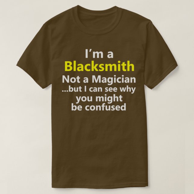 T-shirt Funny Blacksmith Job Title Forge Career Metalworke (Design devant)
