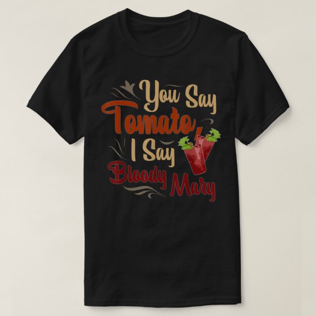 T-shirt Funny Bloody Mary Tomato Mens & Womens (Design devant)