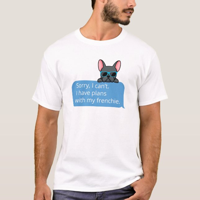 T-shirt Funny Blue French Bulldog (Devant)