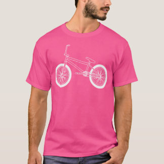 T-shirt Funny Bmx Sport Vélo Bicycle Bicycle Blanc Plan