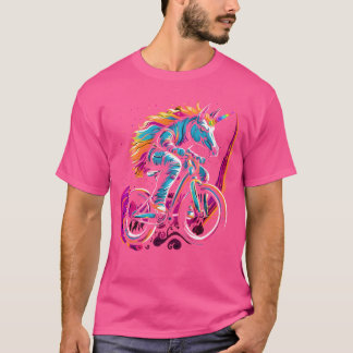 T-shirt Funny Bmx Unicorn Vélo Magique Vélo Rider