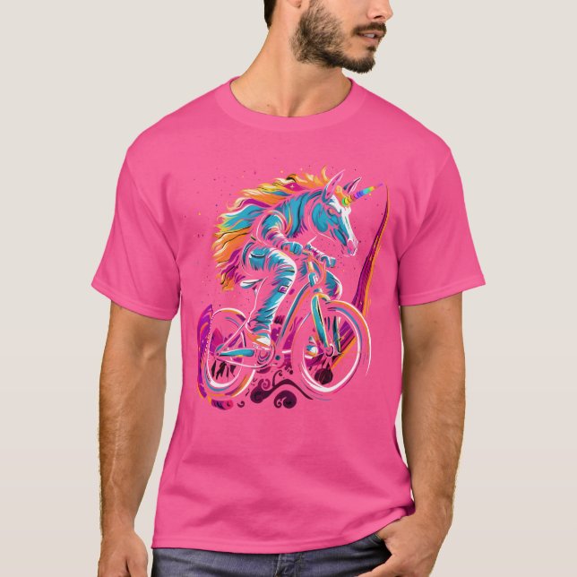 T-shirt Funny Bmx Unicorn Vélo Magique Vélo Rider (Devant)
