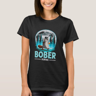 T-shirt Funny Bober Bóbr Kurwa Moon Bière polonaise Kurwa 