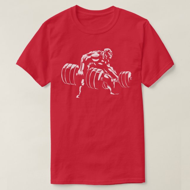 T-shirt Funny Bodybuilder Gorilla Ape Faire Poids (Design devant)
