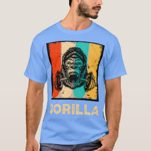 T-shirt Funny Bodybuilder Papa Cadeau Gorilla Gym Poids Li