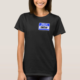 T-shirt Funny Bonjour Mon Nom Est Rêvé Sur Nametag Introdu