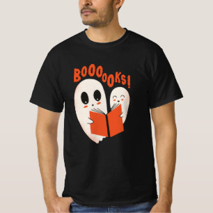 T-shirt Funny Bookworm Ghost Halloween Costume Booooks