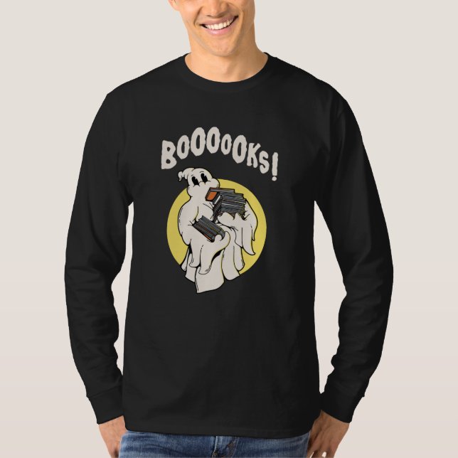 T-shirt Funny Bookworm Ghost Halloween Costume Booooks (Devant)
