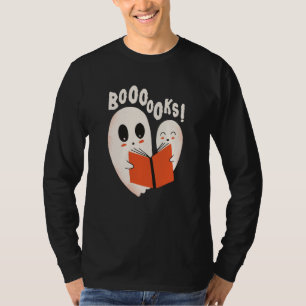 T-shirt Funny Bookworm Ghost Halloween Costume Booooks