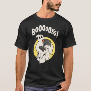 T-shirt Funny Bookworm Ghost Halloween Costume Booooks