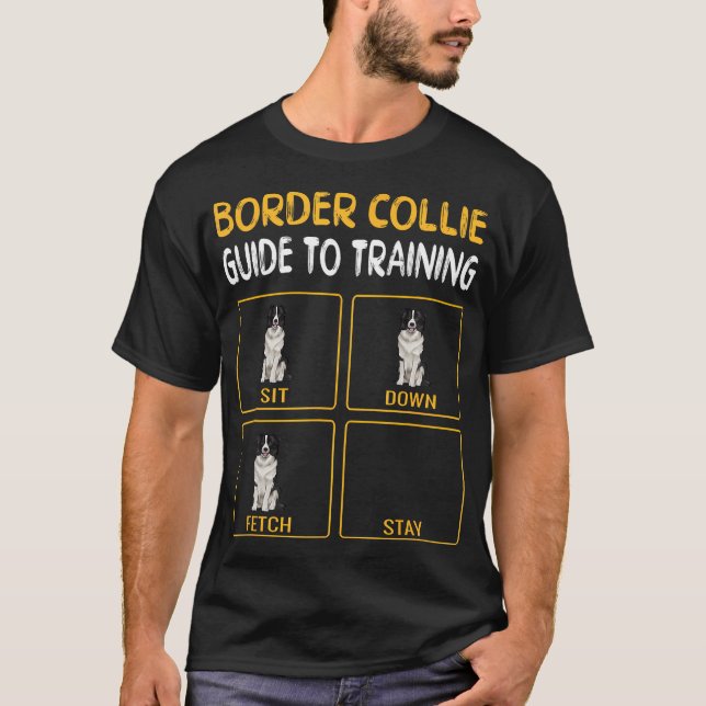 T-shirt Funny Border Collie Guide De Formation Dog Obedien (Devant)