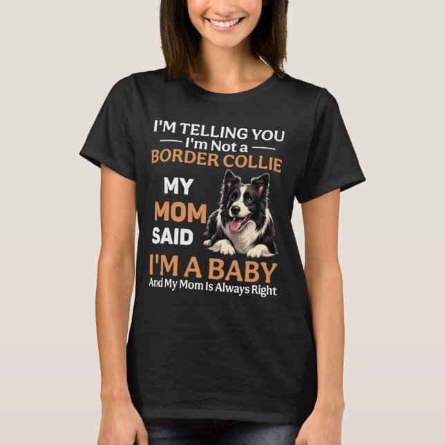 T-shirt Funny Bordure Collie Chien (Devant)