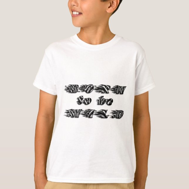 T-shirt Funny Born to be Wild Zebra Wildlife Typographie (Devant)