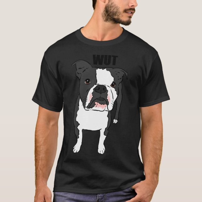 T-shirt Funny Boston Terrier, Boston Terrier Face, Funny D (Devant)