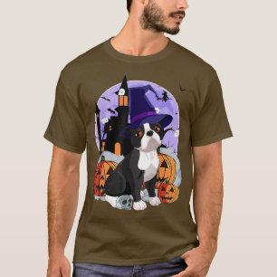 T-shirt Funny Boston Terrier Chien Halloween sorcier Citro