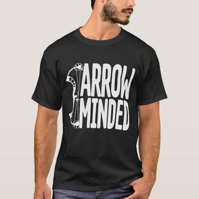 T-shirt Funny Bow Archery Fan Arrow Minded (Devant)