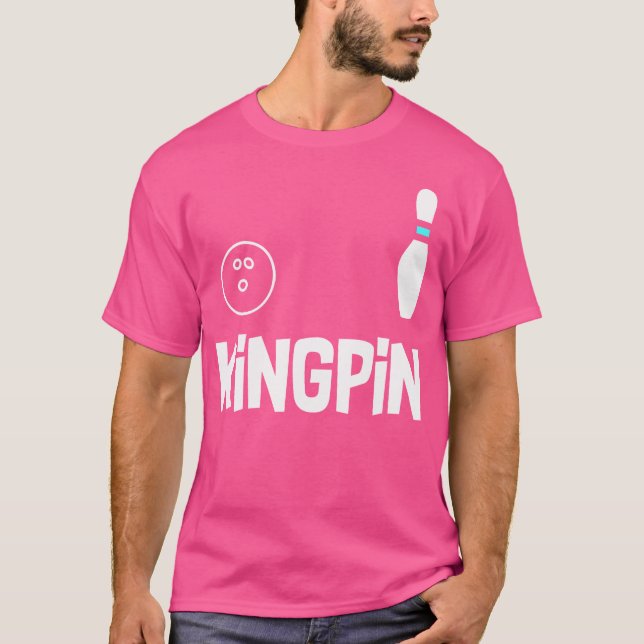 T-shirt Funny Bowling Kingpin League (Devant)