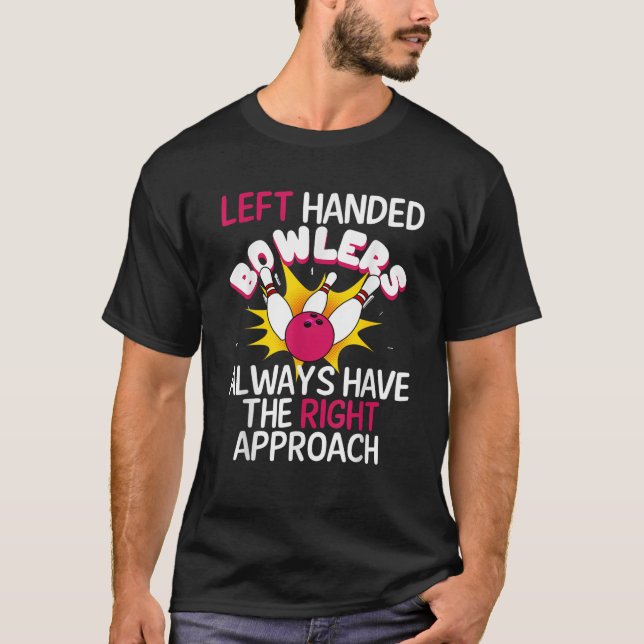 T-shirt Funny Bowling Venin For Men Women Cool Left Handed (Devant)