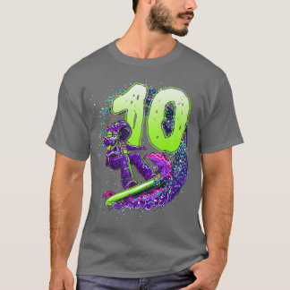 T-shirt Funny Boy 10e anniversaire Astronaut Surf spatial