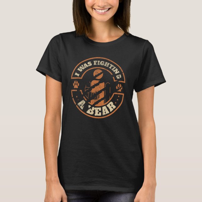 T-shirt Funny Broken Bone - Bras Cassé Je Combattais Un Êt (Devant)