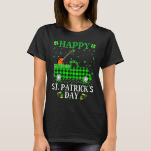 T-shirt Funny Buffalo Plaid Camion vert Mandolin St. Patri