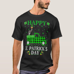 T-shirt Funny Buffalo Plaid Green Truck Emu Bird St Patron