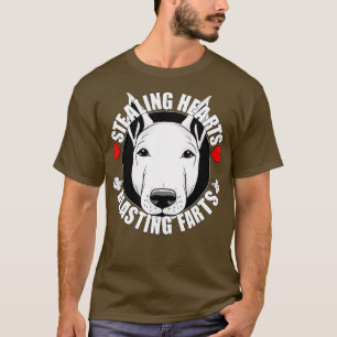 T-shirt Funny Bull Terrier Voler Coeurs Blesser les fruits