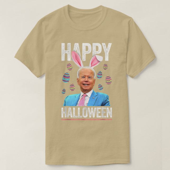 T-shirt Funny Bunny Eggs Biden Happy Halloween Day For Eas (Design devant)