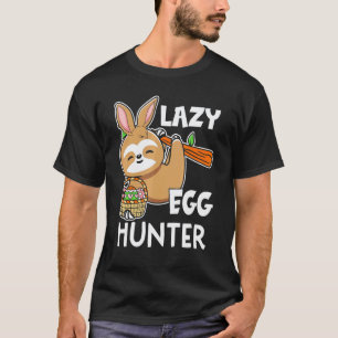 T-shirt Funny Bunny Paresseux Chasseur de Panier de Pâques