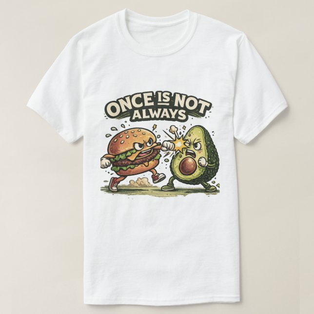 T-shirt Funny Burger contre Avocat (Design devant)
