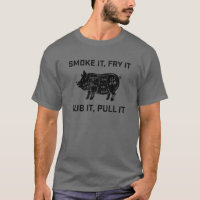 Funny Butcher Pig Smoke Fry Rub Pull Pork Hog Barb