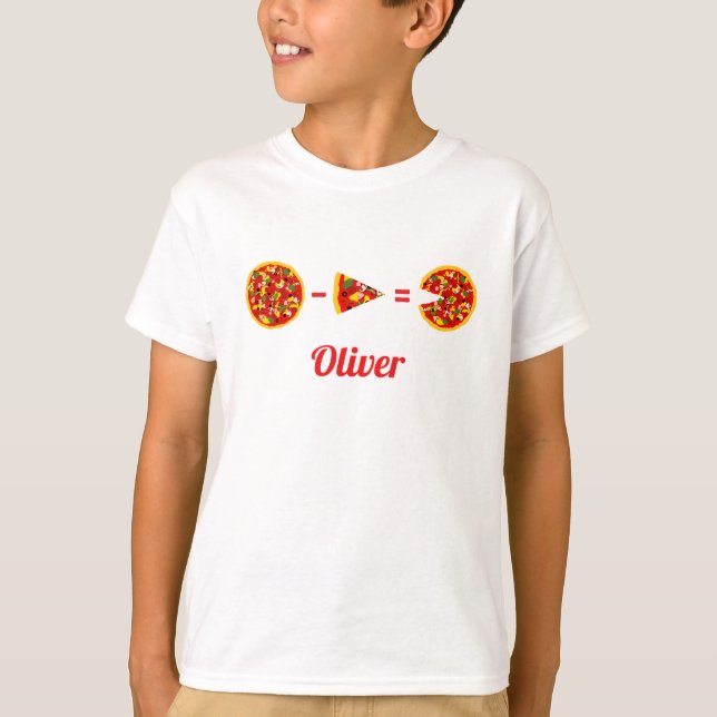 T-shirt Funny Calcul de pizza personnalisée (Devant)