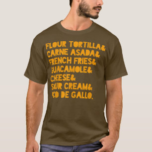T-shirt Funny California Burrito Meican Recette